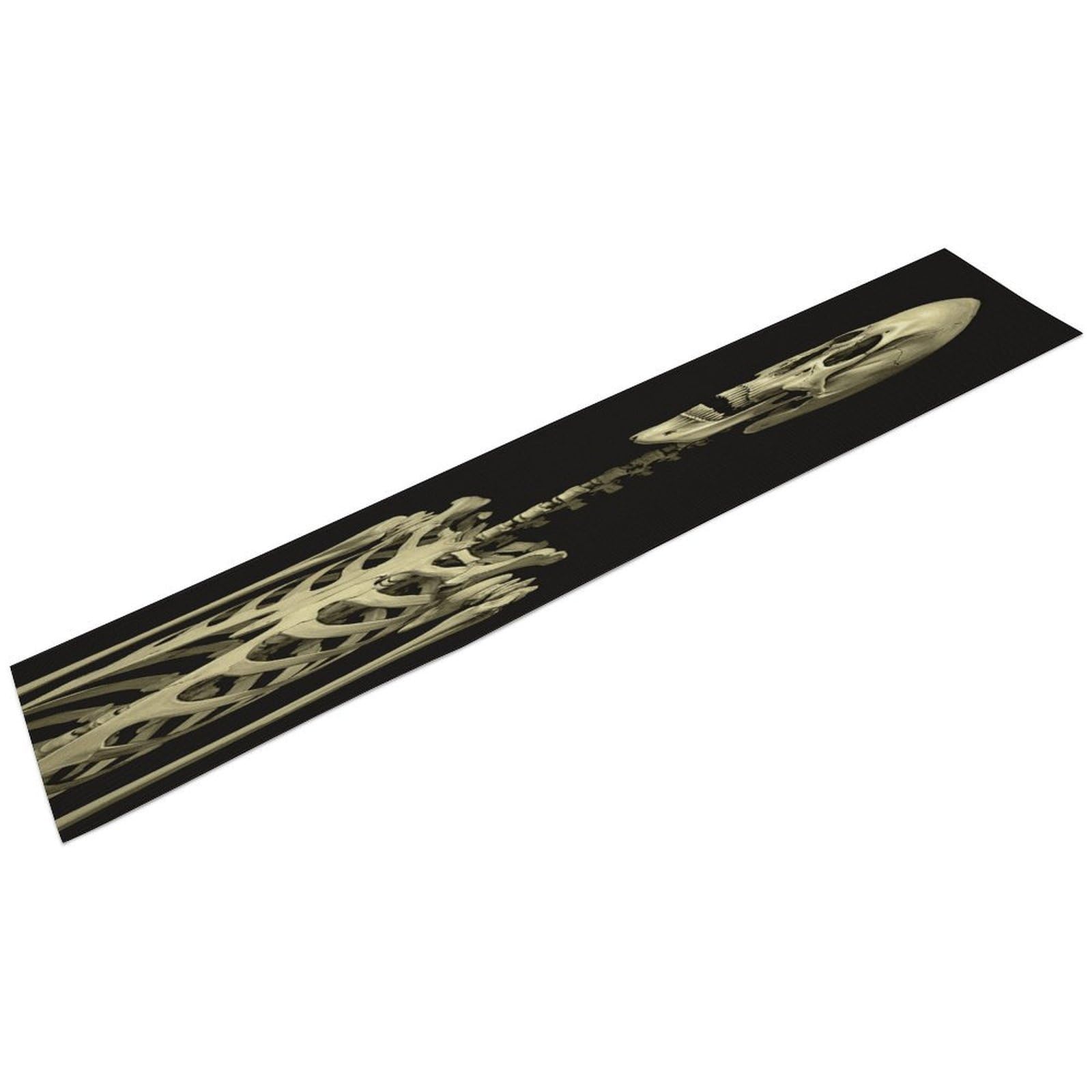 Btcowzrv Style A Skeleton Linen Table Runner 72.4 Inches Long, Machine Washable Table Runner For Party Kitchen Dining Table Coffee Holiday Party Decor, 13.4"X72.4"