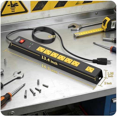 7-Outlet Metal Power Strip w/ 6' Cord - $10.79– - image 5