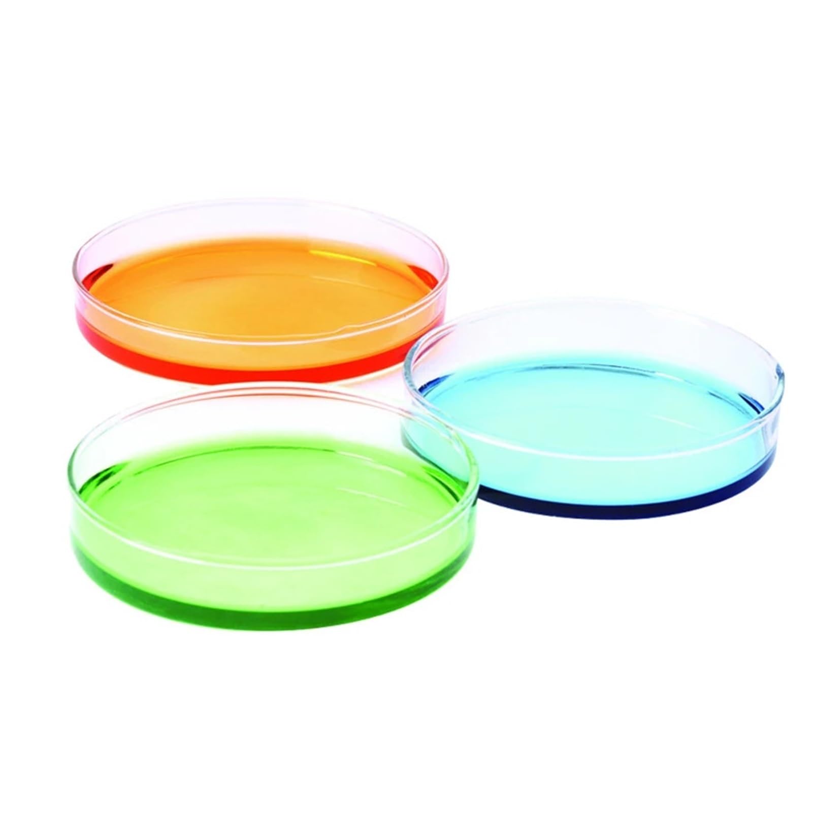 Paquete de 10 unidades de placa de Petri de vidrio, placa de cultivo bacteriano, vidrio de borosilicato, equipo de laboratorio de química(75mm 10 pieces)