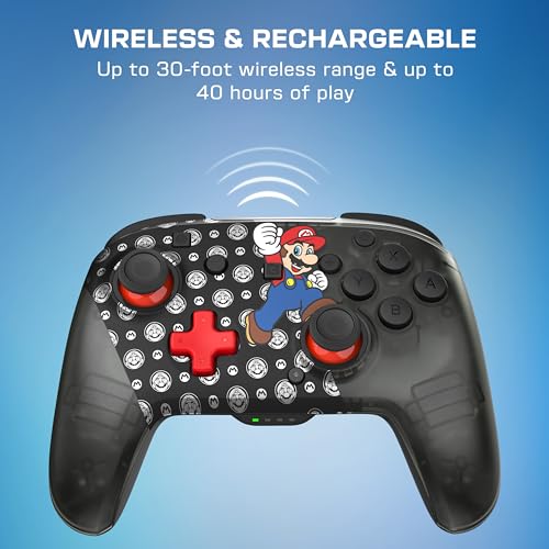 Image of Turtle Beach Rematch Wireless Gaming Controller: Super Mario Jump, Switch 2 | Nintendo Switch OLED, TMR Thumbsticks, Rechargeable 40-Hr Battery, 2 Mappable Back Buttons, Motion Controls, Super Mario Jump