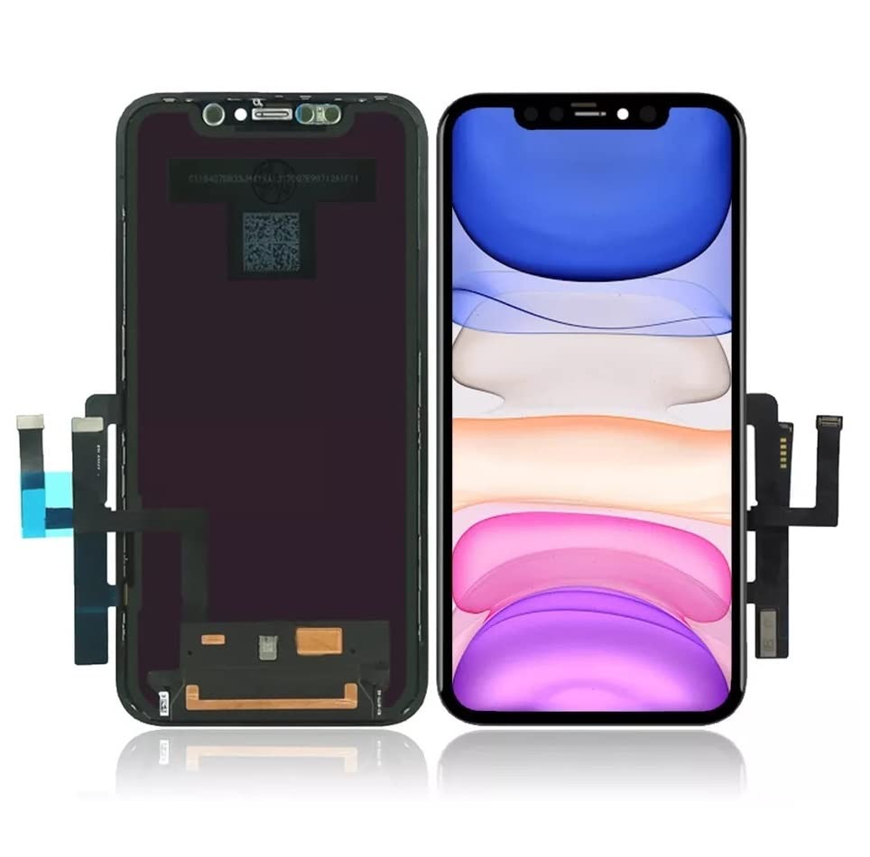 Image of eCom Hub Compatible for Apple iPhone 11 LCD Display + Touch Screen Replacement Assembly Combo Folder