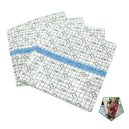 Image of Tattoo Aftercare Bandage 5 Sheets 8 x 8 in - Waterproof Transparent Film for Tattoos Initial Healing and Skin Repair Adhesive Tattoo Supply Wrap