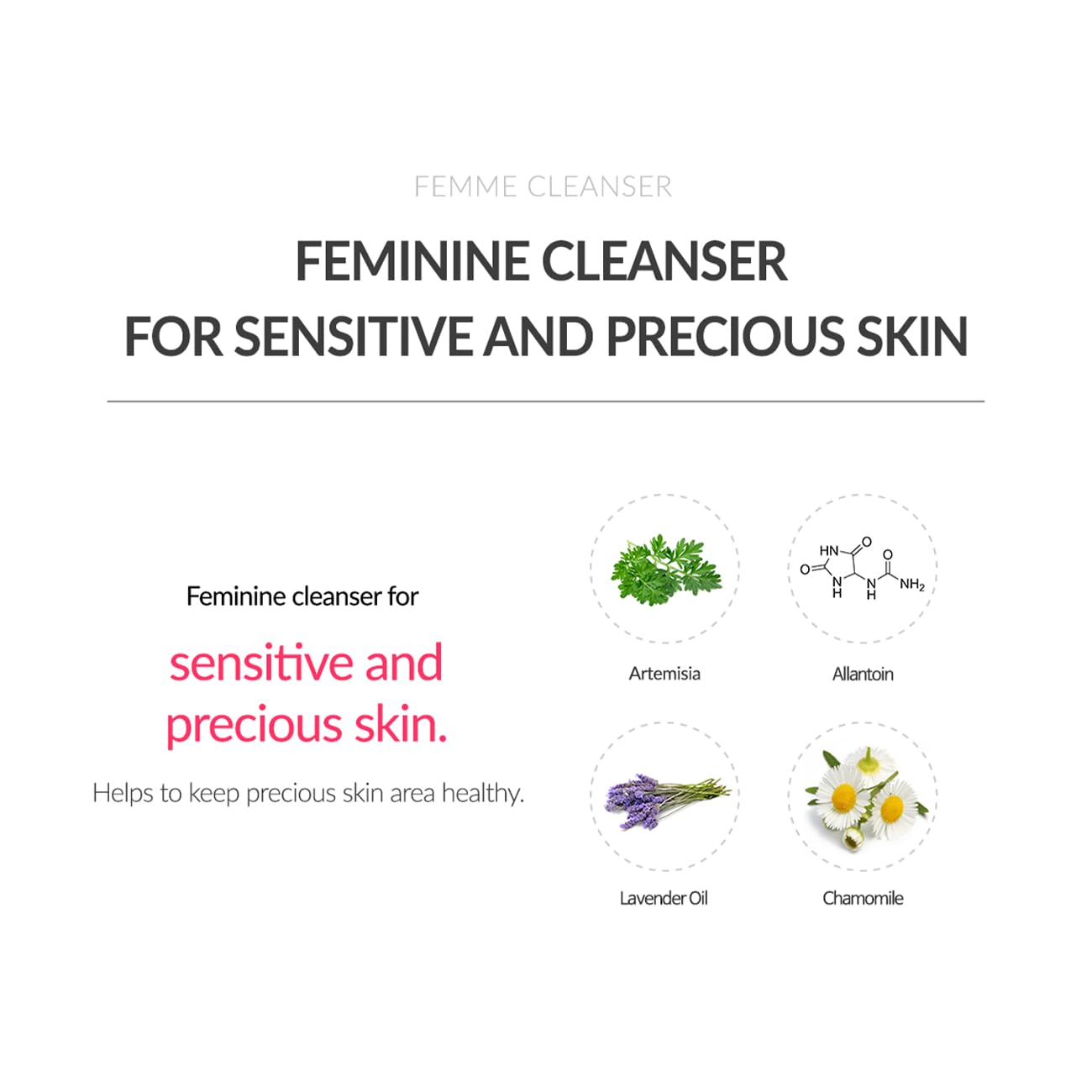 dr.eslee Femme Cleanser for Precious Body 150ml - Low pH Dermatological Feminine Foam Wash | Gentle & Soothing for Sensitive Areas | Soft Mousse Bubble| SLS/SLES Free | Hygiene Essential