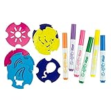 LAMAZE The Original Doodle Bear Non-Toxic Washable Marker Set with Stencils