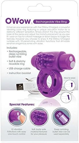 SCREAMING O ANILLO VIBRADOR O WOW RECARGABLE LILA : Amazon.es ...