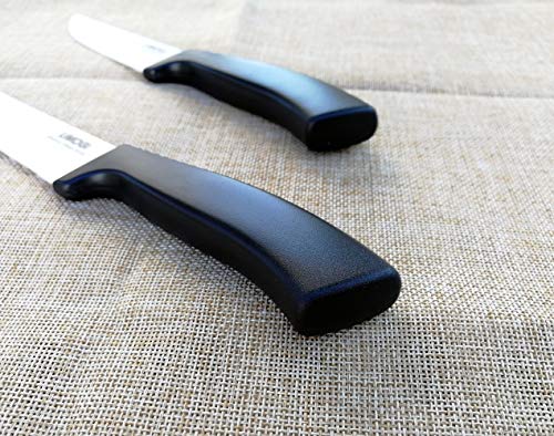 Umogi Ceramic Steak Knife Set Of 4 With Sheaths In Gift Box, Large Size - Healthy Stain Resistant & Rust Proof, Dishwasher Safe - Utility Knife Great For Cutting Meat Tomatoes Vegetable Fruits Bbq #TOP3