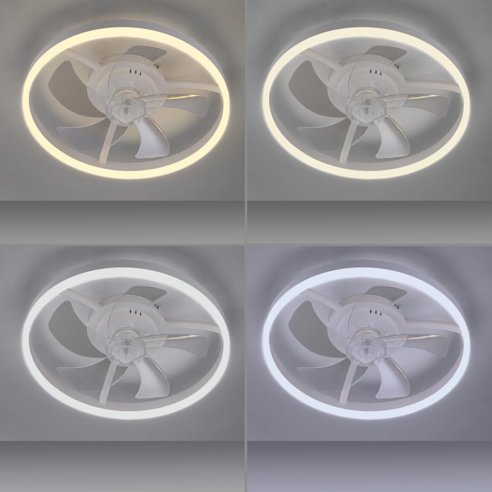 Just Light. LED Deckenleuchte Deckenventilator D= 50cn warmweiß-kaltweiß
