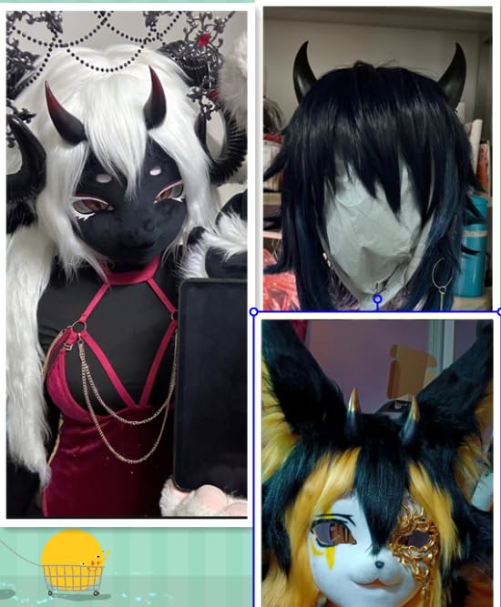 Dark Gothic Devil Horns Ghost Hairpin Edge Hair clips Skull Butterfly Bat Ear Costume Halloween Cartoon Hair Accessories (Black Devil Horns) - Image 6