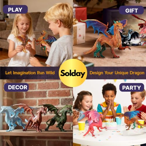 Image of SOLDAY Painting Dragon Toys Kits for Kids Arts and Crafts Ages 3 6 5 7 9 12 Boys Girls to Make Your Own Paintable Figurines Dragon Birthday Party Supplies - 2 Dragons | Painting dragon figurines, Arts & Crafts set for ages 3-12, Paintable craft kits for Girls, Crafts activities, Party favor