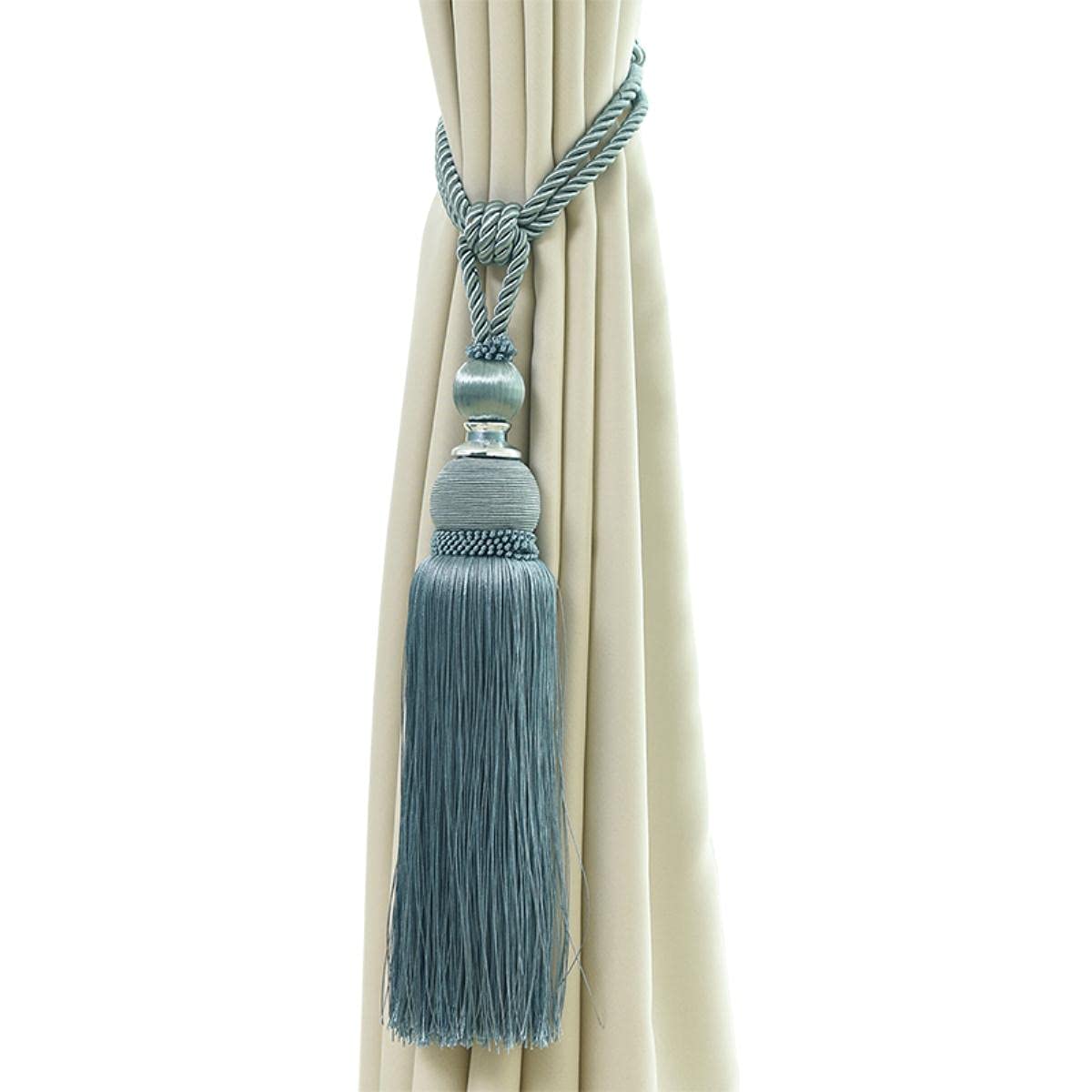 2 Unids / par Cortina Borla Cepillo Flecos Tiebacks Cinturón Colgante Bola Cuerdas Gancho Colgador Accesorios para Cortinas Correas de Lazo Hebilla-Bronce