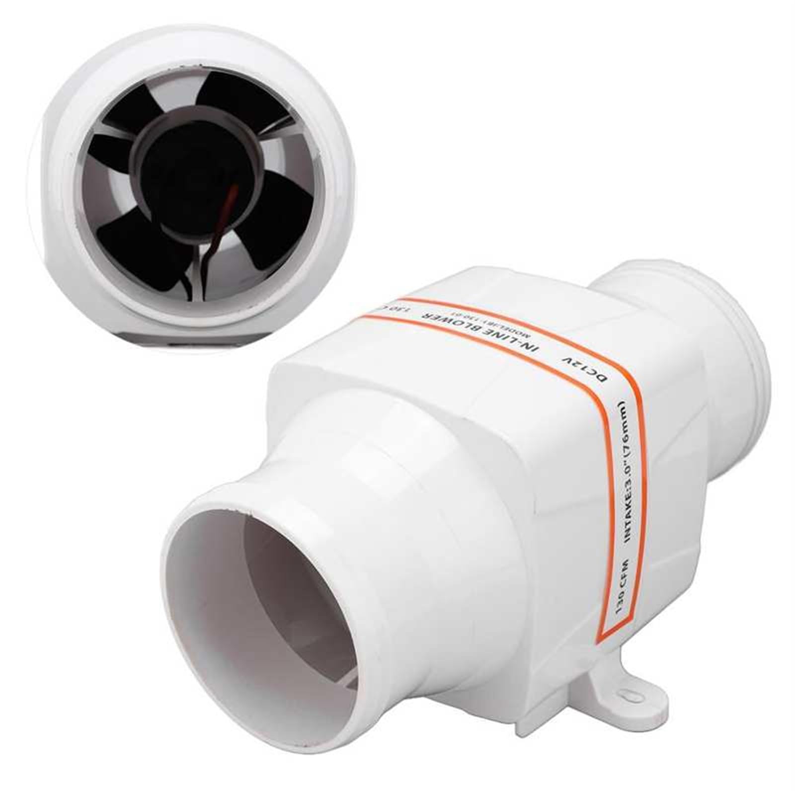 Ventilador de sentina 3 pulgadas, 12 V, en línea, 130 CFM, 4
