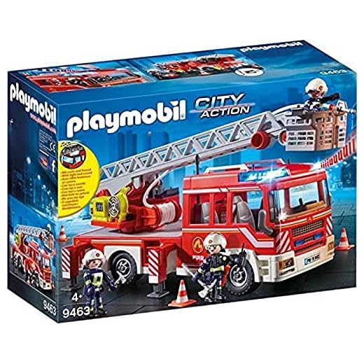 PLAYMOBIL City Action Camión de Bomberos con Escalera, A Partir de 4 años (9463)