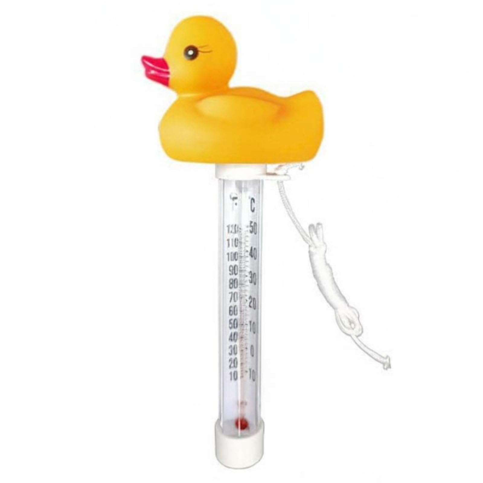 OJIVA® Easy to Read Floating Duck Thermometer Shatter Resistant Cartoon Duck Bath Thermometer Includes Tether String Pool Water Temperature for Children, Babies, Bathtub, Hot Tub, Yellow Duck-image-46