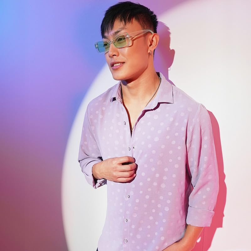 Image of CAHOOT Men's Solid Utility Shirt | Casual Wear | Spread Collar | Long Sleeve | Button Closure | Shirt Crafted with Comfort Fit for Everyday Wear