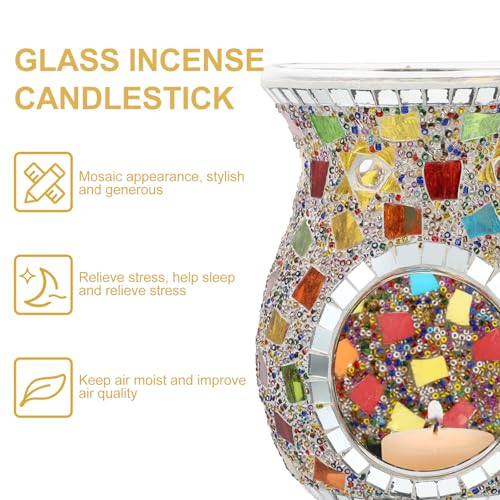 Bougeoir et diffusion de parfum en verre transparent au style bohémien chic - 4