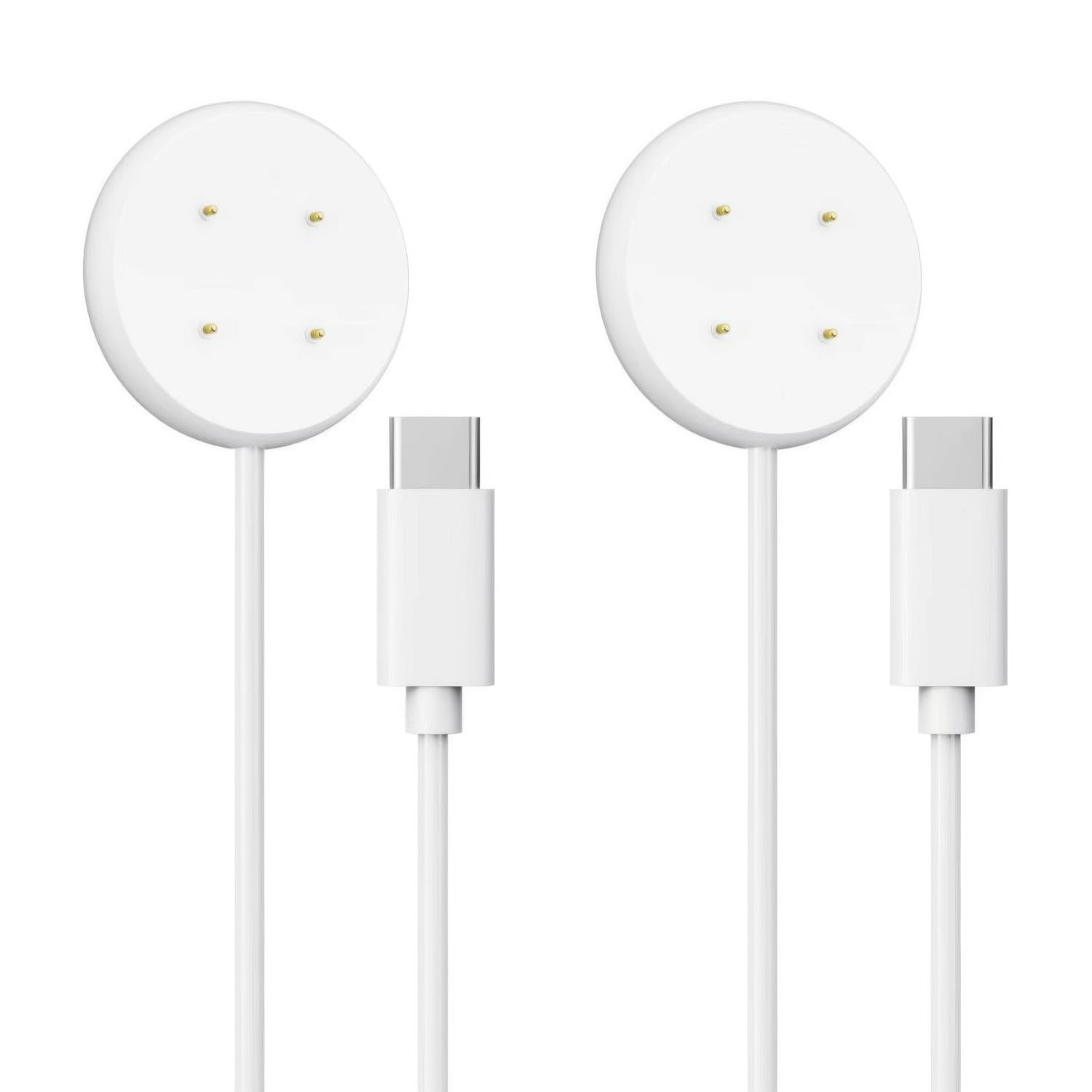 SooPii 2 Pack Charger Compatible for Google Pixel Watch3/2, Type-C USB Magnetic Fast Charge Cable for Pixel Watch 3/2/Fitbit Ace LTE, 3.3ft/1M (White)