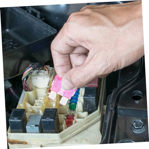 STOBAZA - Fusible automotriz para auto, camión, RV y bote, pack de 25 piezas, reemplazo estándar, identificación en aluminio y plástico para seguridad eléctrica miniatura 2