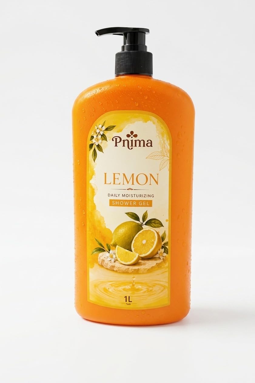 Lemon Daily Moisturizing Shower Gel 1L | Refreshing Lemon Body Wash with Moisturizing Formula | Deep Cleansing, Hydrating & Fresh Citrus Fragrance | Suitable for Men & Women | Pump Bottle-image-29