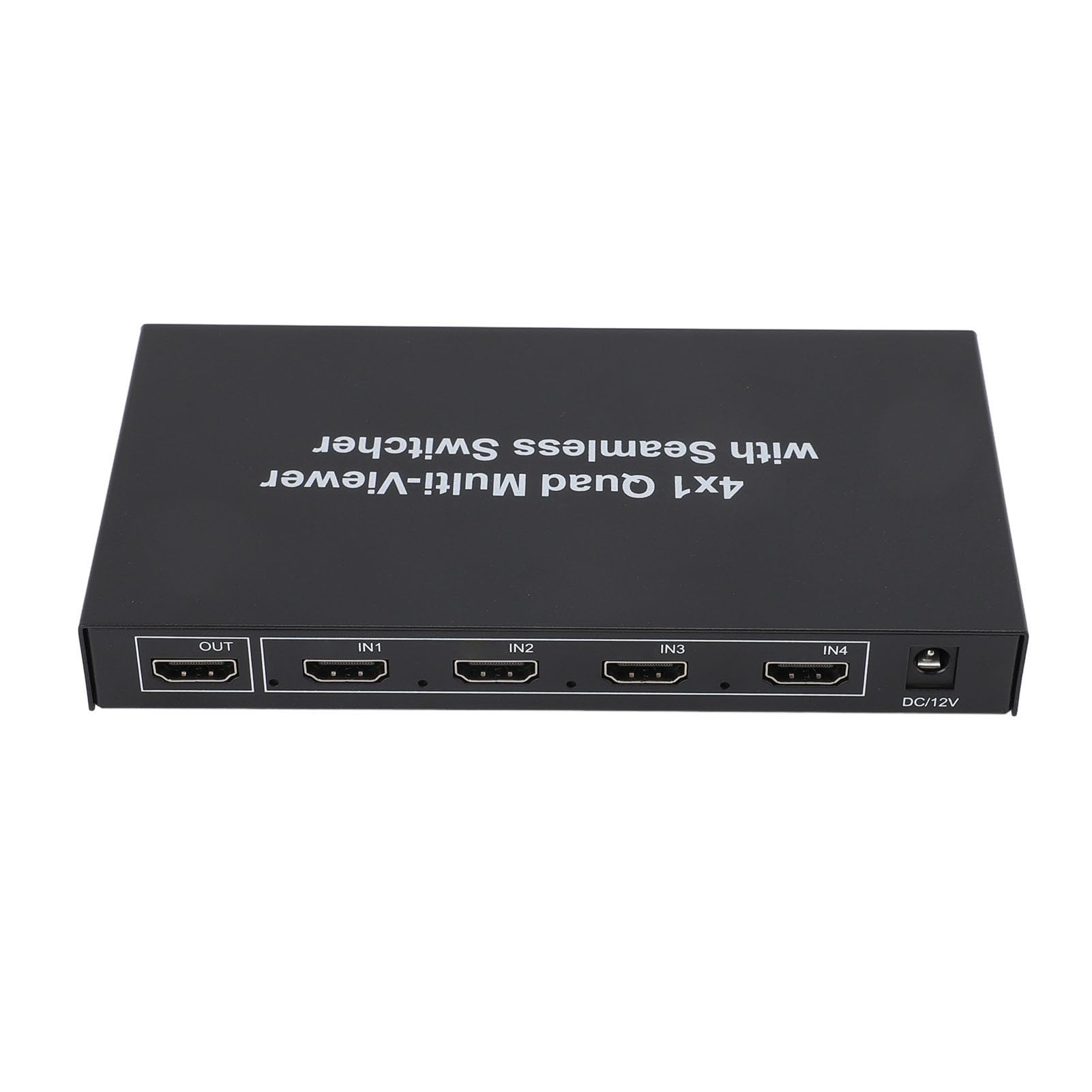 PUSOKEI 4x1 Quad Multiviewer - |Nahtlose 1080P 60Hz 5 Anzeigemodi für Überwachungskameras Gaming (EU-Stecker)