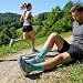 Wrightsock Coolmesh II Laufsocken – doppellagige Anti-Blasen Sportsocken in white alpine für Damen & Herren, atmungsaktiv, Crew (wadenhoch), 1 Paar, Gr. M