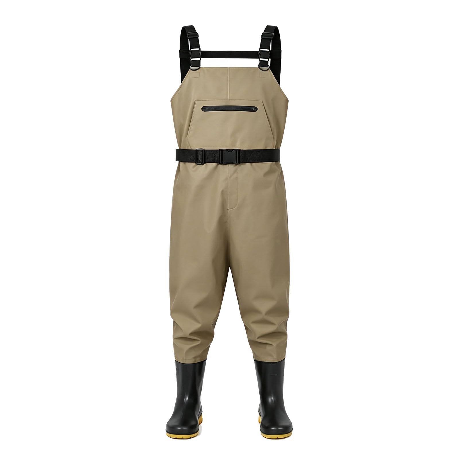 Vadeadores de Pesca para Hombres Nylon Pantalones Impermeables para el Pecho Equipadas con Botas Oxford Antideslizantes Impermeables Peso Ligero para Caza y Pesca Tallas 37-46