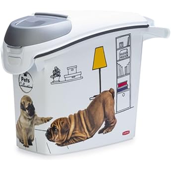 Curver PetLife Food Container 6 kg / 15 L Dry Food Container for Dogs Food Container 23 x 50 x 36 cm