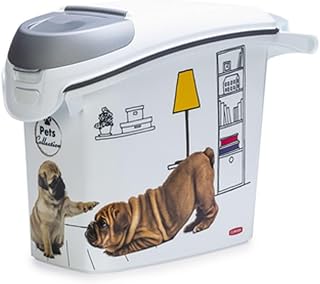 Curver PetLife Futter-Container 6 kg /15 L Trockenfutterbehälter für Hunde Futterbehälter 23 x 50 x 36 cm