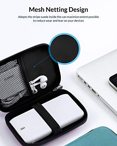 Image of ORICO Hard Drive Case 2.5 inch External Drive Storage Carrying Bag Waterproof Shockproof with Inner Size 5.5x3.5x1.0inch for Organizing HDD and Electronic Accessories, Blue(PHD-25)