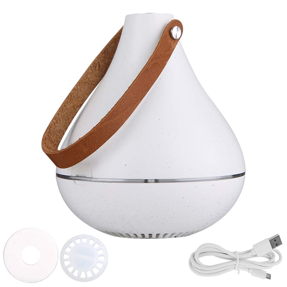 El Aire portátil del difusor del Aceite Esencial del aromaterapia de la Carga USB Mini del ABS Blanco purifica el Instrumento