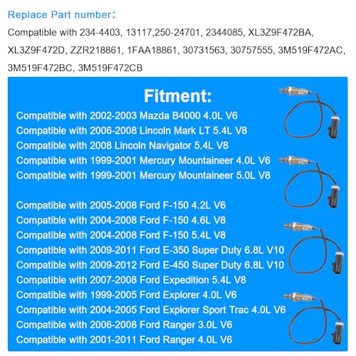 JDMON 4PCS Sensor O2 para Ford F-150, Explorer, Mercury miniatura 4