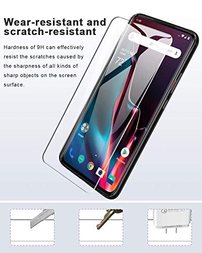Image of COMORO Tempered Glass screen Protector For Oneplus 7 Pro Anti Shatter Edge to Edge Protection - Pack Of 1
