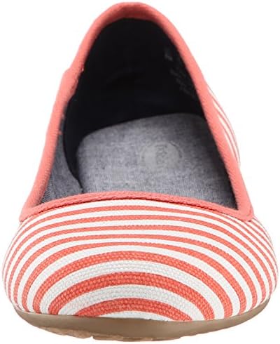Dr. Scholl's Shoes Women's Friendly Ballet Flat, Coral Striped, 6.5 M US | Image 1