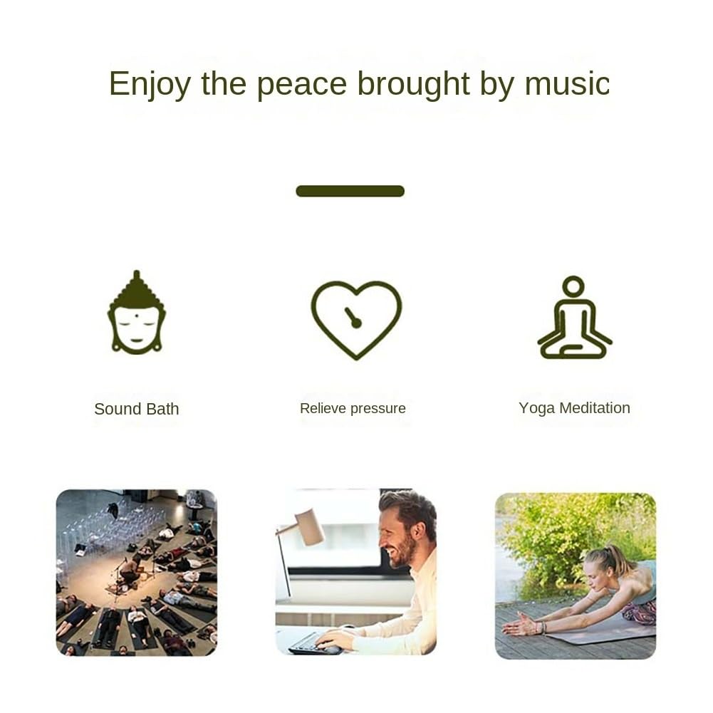 XBTGS Campanello a 8 toni pratico per bagno e meditazione, con battente, strumento di guarigione del suono,