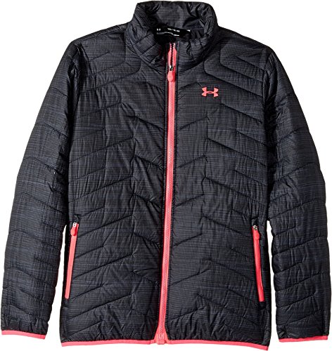 Under Armour Outerwear Youth Girls Cold Gear Reactor Jacket, Apollo Gray/Penta Pink, Medium