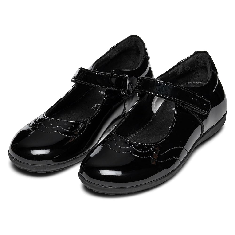 Geox J IBERIDE Girl G Płaskie Tancerki, Czarne, 35 EU, Czarny (Black), 35 EU