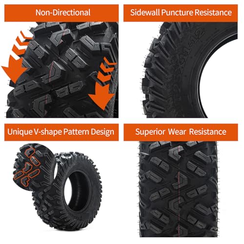 Image of FORERUNNER 25x8-12 & 25x11-12 ATV Tires, All Terrain (Pack of 4, Tubeless) | FORERUNNER 6PR 25x8-12 & 25x11-12 ATV UTV Trail Sand Mud Off-Road Tires
