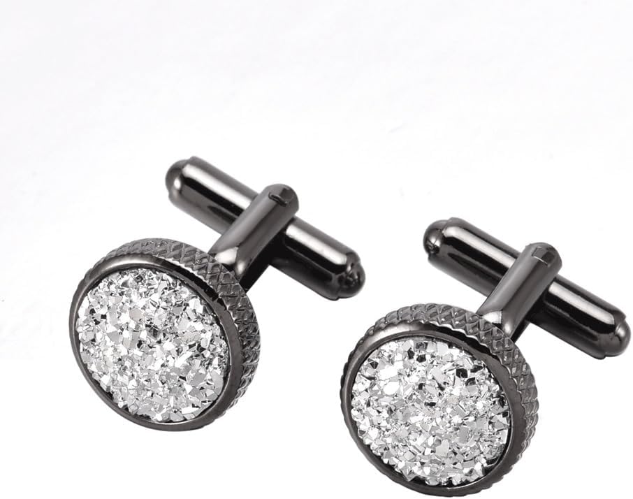 GDDZA フレンチカフスボタン ​​ユニセックス シャツ カフス ボタン スーツ スリーブ ネイルアクセサリー(Silver)