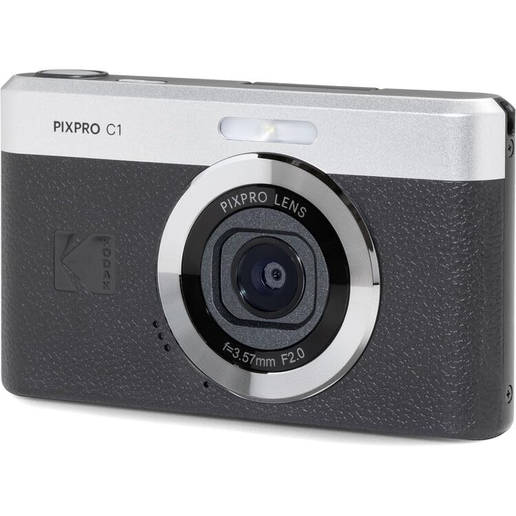Kodak PIXPRO C1 Compact Digital Camera (Black), 13MP Point and Shoot Camera for Selfies, Travel, Vlogging and Everyday Photos (C1-BK) + 32GB Card + Camera Bag + Cleaning Kit (7pc Bundle) - image 4