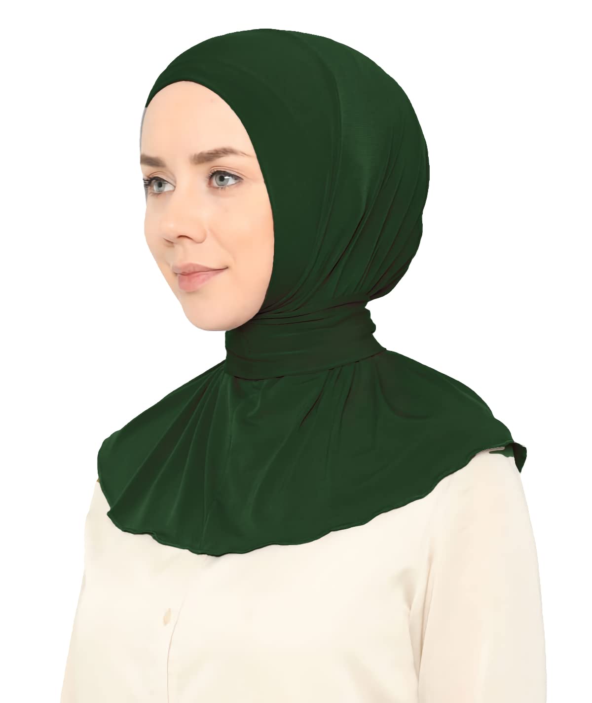 Ready To Go Instant Hijab for Ladies Girls Women Turkey Premium Quality Chiffon Scarf (Bottle Green)