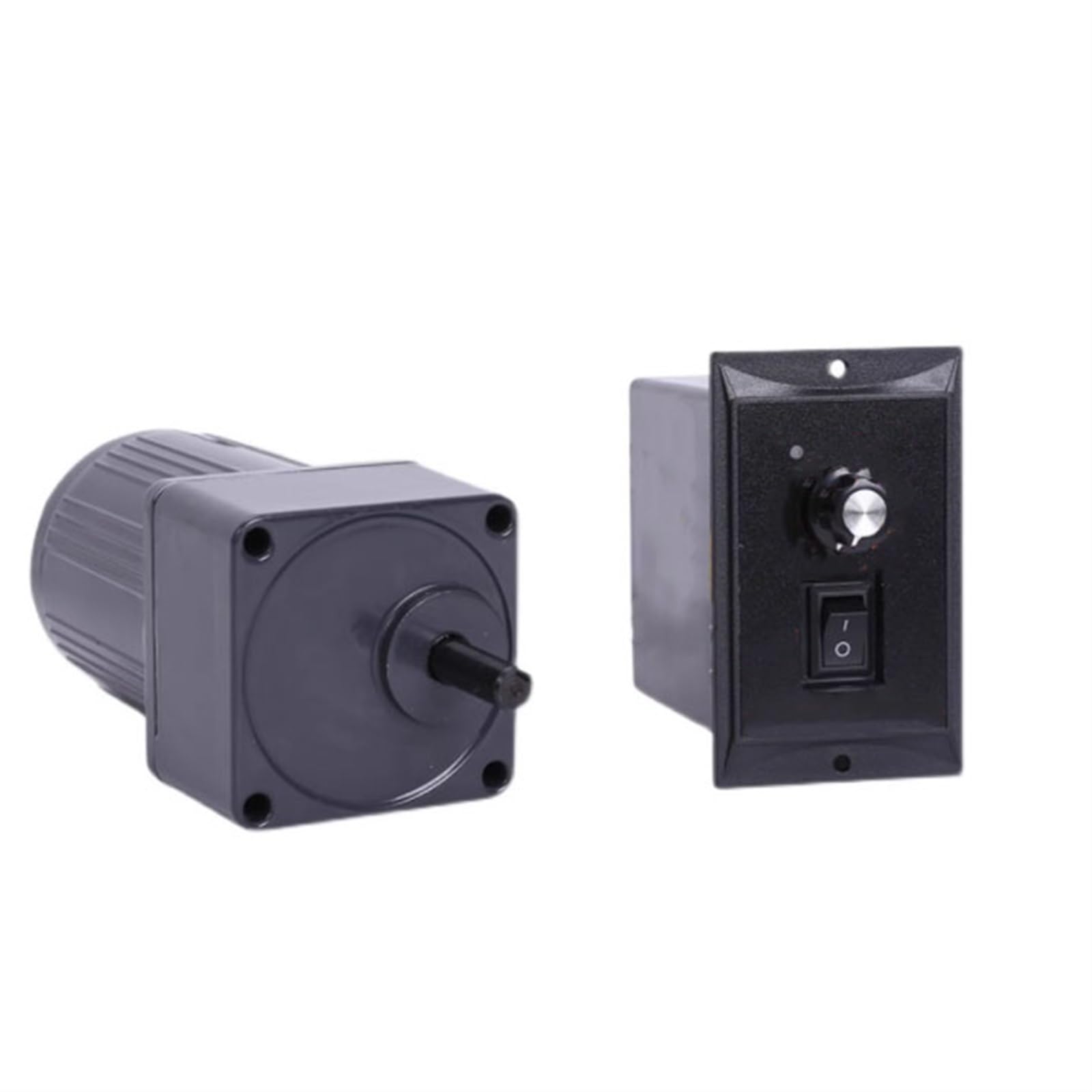 Motorreductor de velocidad monofásico de 6 W y 220 V CA con regulador y marco de 60 x 60 mm. Motor reductor de velocidad ajustable. Reducción de par(100K)