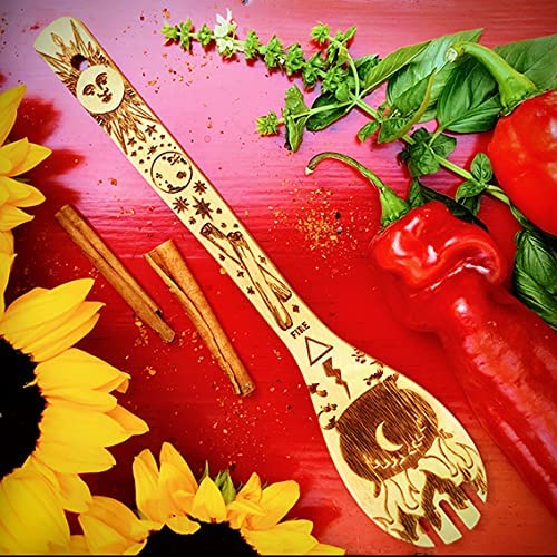 Witchy-Halloween-Utensils-Laser-Engraved-5-Elements-Bamboo-Large-Cooking-Utensils-Set-Cottagecore-Kitchen-Witch-Gift-Romantic-Mothers-Day-Gifts