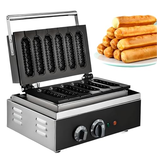 Maker de Hot-Dog Électrique, 1550W Machine À Bâton de Gaufre Croustillant, 50-300 ℃ Contrôle de Température, Poêle Antiadhésive, Facile À Nettoyer pour Les Friandises Et Les Rassemblements