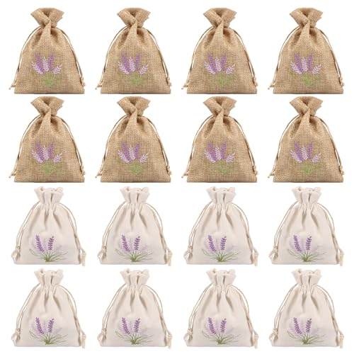 Lavender Pattern Bags, Lavender Pattern Sachet Bags, Lavender Pattern Scented Bags, Cotton Linen Lavender Pattern Bags for Lavender Spice Jewelry Crafts