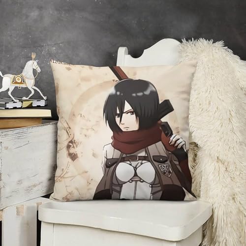 形状保持 進撃の巨人 ラウンドクッションカバー 多用途 カフェ リラックス 20 "x20 "
