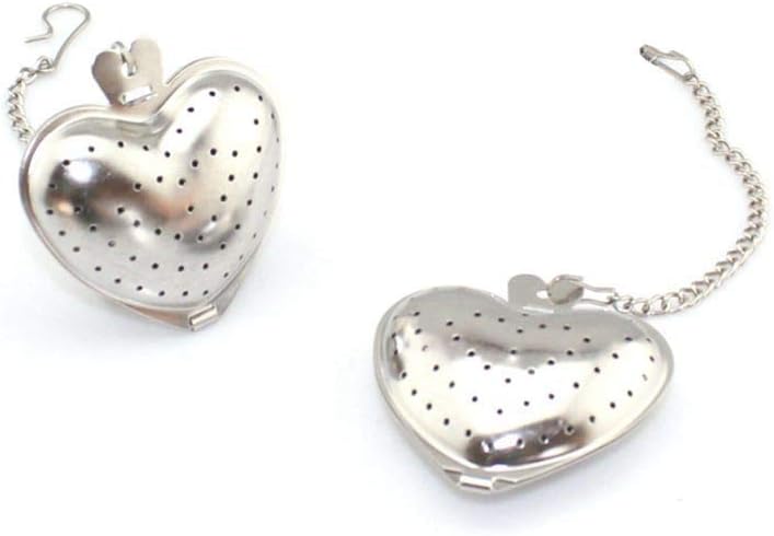 4pcs Stainless Steel heart-shaped Tea Ball 1.5 Inch Tea Infuser Strainers Tea Strainer Filters Tea Interval Diffuser for Tea