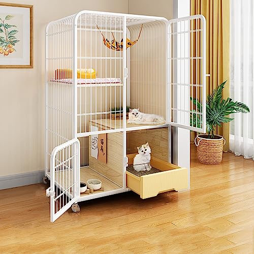 Katzenkäfig - Katzengehege 4 Universalrädern, Großer Katzenkäfig Katzengehege Outdoor/Indoor Katzenkäfig Katzen Outdoor Gehege For Balkon...