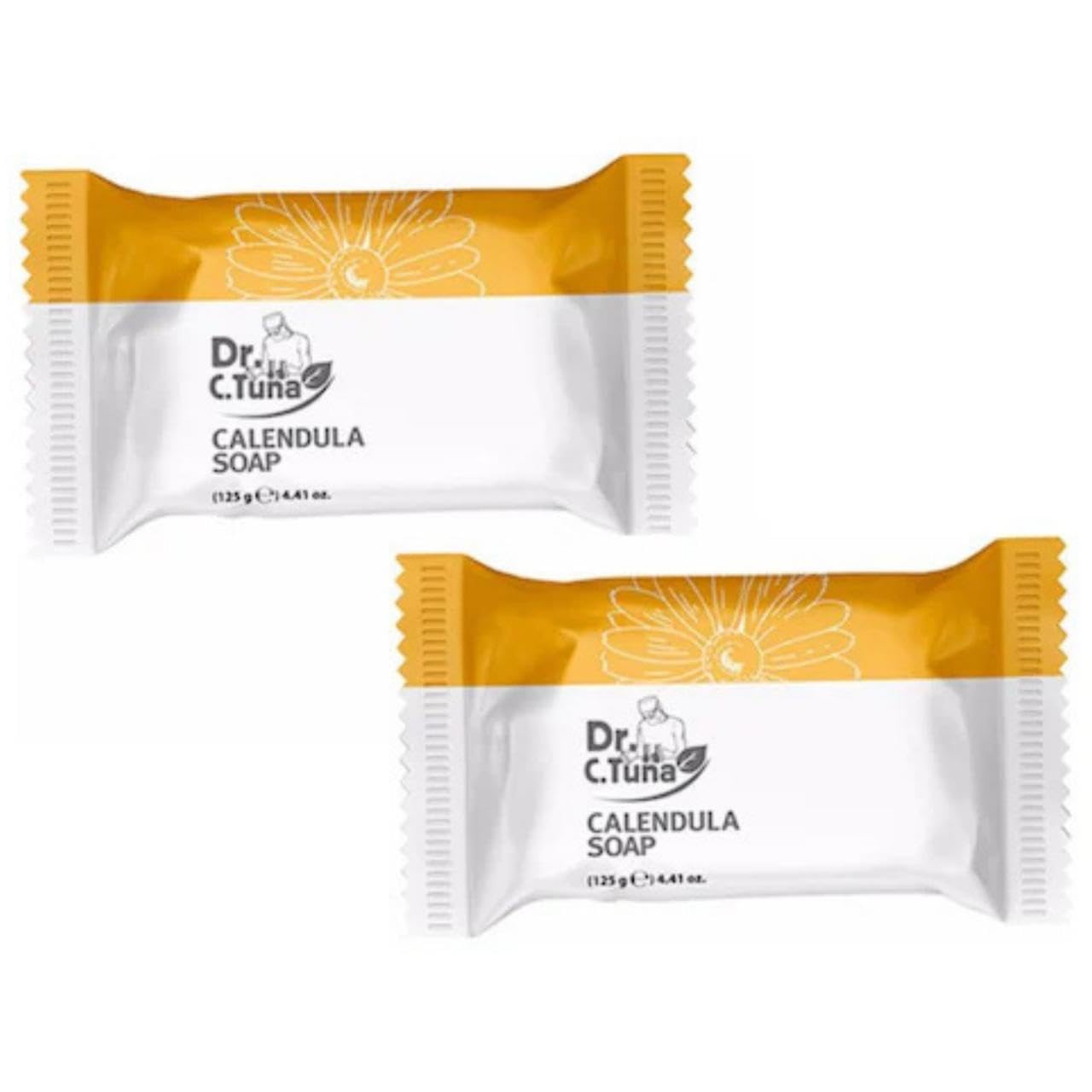 FARMASi Dr. C. Tuna Calendula Soap, Soothes Dry, Hydrating Skin Care, Face & Body Soap 4.41 Oz (Pack of 2)