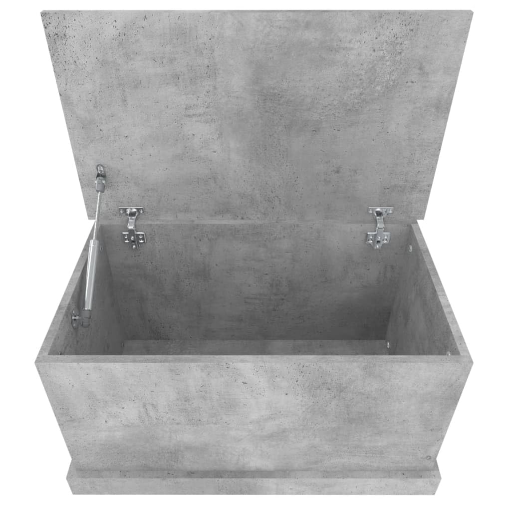 Caja de almacenamiento, caja, gris hormigón, 70 x 40 x 38 cm, material de madera, organizador de almacenamiento, caja de almacenamiento para estantería, ropa, armario