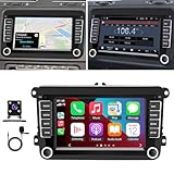 Android 14 Double Din Car Stereo for VW Golf MK6 2006-2013 with Wireless Carplay Android Auto 7" Car Radio Bluetooth Android Auto GPS Sat Nav WiFi FM Mirror Link AHD Backup Camera SWC 2+32G - Image 5