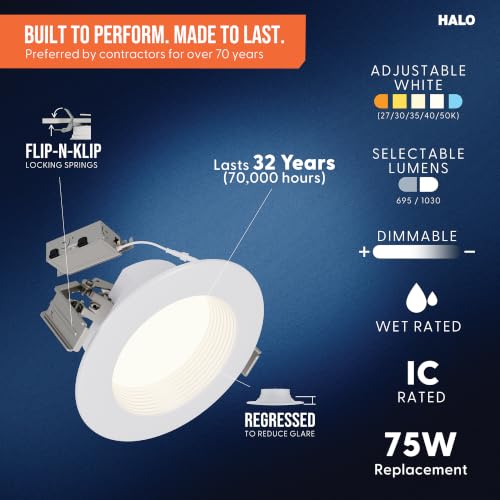 HALO RL Canless LED Recessed Lighting 4 in 5CCT 695/955lm - image 3